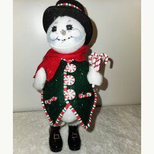 GENUINE ANNALEE SNOWMAN, COLLECTIBLE FIGURINE 6.5" NEW